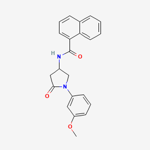 molecular formula C22H20N2O3 B2796229 N-[1-(3-methoxyphenyl)-5-oxopyrrolidin-3-yl]naphthalene-1-carboxamide CAS No. 896272-42-7