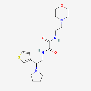 molecular formula C18H28N4O3S B2796235 N1-(2-morpholinoethyl)-N2-(2-(pyrrolidin-1-yl)-2-(thiophen-3-yl)ethyl)oxalamide CAS No. 946247-77-4