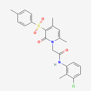 molecular formula C23H23ClN2O4S B2796280 N-(3-chloro-2-methylphenyl)-2-[4,6-dimethyl-3-(4-methylbenzenesulfonyl)-2-oxo-1,2-dihydropyridin-1-yl]acetamide CAS No. 1251709-20-2