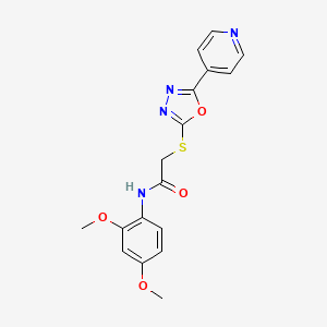 molecular formula C17H16N4O4S B2796298 N-(2,4-dimethoxyphenyl)-2-{[5-(pyridin-4-yl)-1,3,4-oxadiazol-2-yl]sulfanyl}acetamide CAS No. 898622-97-4