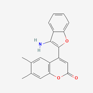 4-(3-amino-1-benzofuran-2-yl)-6,7-dimethyl-2H-chromen-2-one