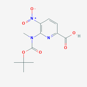 6-[Methyl-[(2-methylpropan-2-yl)oxycarbonyl]amino]-5-nitropyridine-2-carboxylic acid
