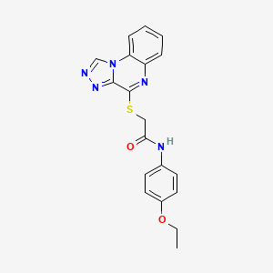 molecular formula C19H17N5O2S B2796314 N-(4-ETHOXYPHENYL)-2-{[1,2,4]TRIAZOLO[4,3-A]QUINOXALIN-4-YLSULFANYL}ACETAMIDE CAS No. 1359004-45-7