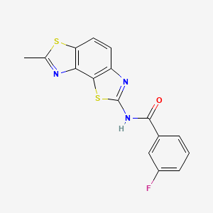3-fluoro-N-(7-methyl-[1,3]thiazolo[5,4-e][1,3]benzothiazol-2-yl)benzamide