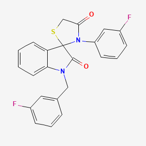 3'-(3-Fluorophenyl)-1-[(3-fluorophenyl)methyl]-1,2-dihydrospiro[indole-3,2'-[1,3]thiazolidine]-2,4'-dione