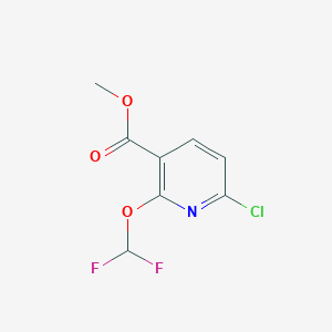 molecular formula C8H6ClF2NO3 B2796325 Methyl 6-chloro-2-(difluoromethoxy)nicotinate CAS No. 1805519-87-2