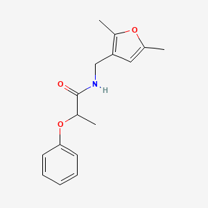 molecular formula C16H19NO3 B2796338 N-[(2,5-dimethylfuran-3-yl)methyl]-2-phenoxypropanamide CAS No. 1351645-10-7