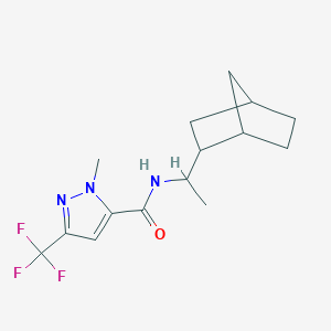 molecular formula C15H20F3N3O B279634 N-(1-bicyclo[2.2.1]hept-2-ylethyl)-1-methyl-3-(trifluoromethyl)-1H-pyrazole-5-carboxamide 