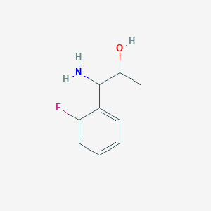 molecular formula C9H12FNO B2796363 1-Amino-1-(2-fluorophenyl)propan-2-ol CAS No. 1226365-81-6