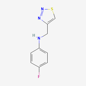 molecular formula C9H8FN3S B2796366 4-fluoro-N-(1,2,3-thiadiazol-4-ylmethyl)aniline CAS No. 1157062-32-2