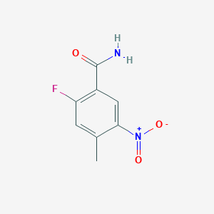 molecular formula C8H7FN2O3 B2796383 2-Fluoro-4-methyl-5-nitrobenzamide CAS No. 1622004-11-8
