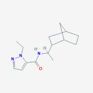 molecular formula C15H23N3O B279639 N-(1-bicyclo[2.2.1]hept-2-ylethyl)-1-ethyl-1H-pyrazole-5-carboxamide 