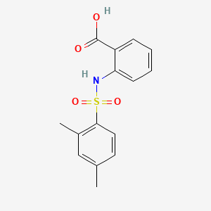 molecular formula C15H15NO4S B2796404 2-(2,4-DIMETHYLBENZENESULFONAMIDO)BENZOIC ACID CAS No. 670266-32-7