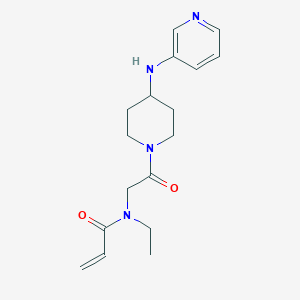 molecular formula C17H24N4O2 B2796473 N-Ethyl-N-[2-oxo-2-[4-(pyridin-3-ylamino)piperidin-1-yl]ethyl]prop-2-enamide CAS No. 2361728-53-0