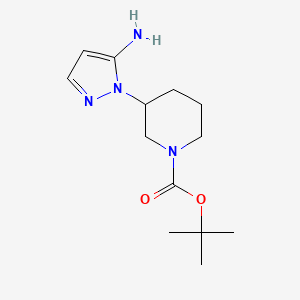 molecular formula C13H22N4O2 B2796544 tert-butyl3-(5-amino-1H-pyrazol-1-yl)piperidine-1-carboxylate CAS No. 2138143-00-5