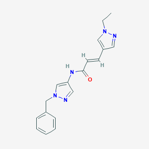 molecular formula C18H19N5O B279657 N-(1-benzyl-1H-pyrazol-4-yl)-3-(1-ethyl-1H-pyrazol-4-yl)acrylamide 