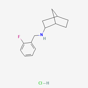 molecular formula C14H19ClFN B2796593 N-[(2-fluorophenyl)methyl]bicyclo[2.2.1]heptan-2-amine hydrochloride CAS No. 1376042-30-6