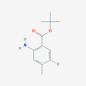 molecular formula C12H16FNO2 B2796597 Tert-butyl 2-amino-5-fluoro-4-methylbenzoate CAS No. 2248379-14-6