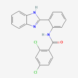 molecular formula C20H13Cl2N3O B2796598 N-[2-(1H-1,3-BENZODIAZOL-2-YL)PHENYL]-2,4-DICHLOROBENZAMIDE CAS No. 70372-06-4