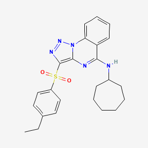 molecular formula C24H27N5O2S B2796601 N-CYCLOHEPTYL-3-(4-ETHYLBENZENESULFONYL)-[1,2,3]TRIAZOLO[1,5-A]QUINAZOLIN-5-AMINE CAS No. 872200-06-1