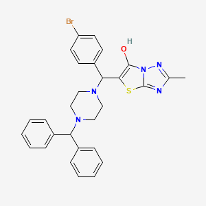 5-((4-Benzhydrylpiperazin-1-yl)(4-bromophenyl)methyl)-2-methylthiazolo[3,2-b][1,2,4]triazol-6-ol