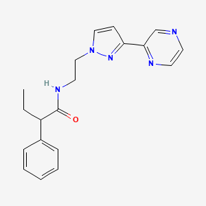 2-phenyl-N-(2-(3-(pyrazin-2-yl)-1H-pyrazol-1-yl)ethyl)butanamide