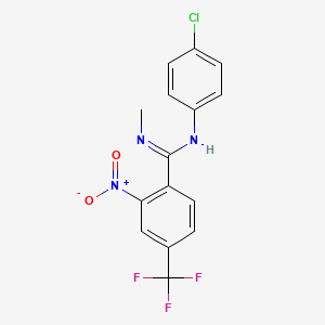 N-(4-chlorophenyl)-N'-methyl-2-nitro-4-(trifluoromethyl)benzenecarboximidamide
