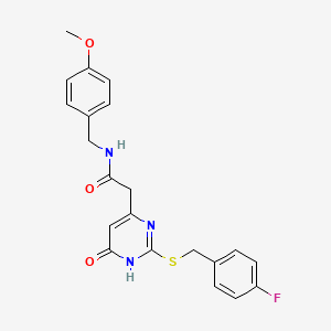 2-(2-((4-fluorobenzyl)thio)-6-oxo-1,6-dihydropyrimidin-4-yl)-N-(4-methoxybenzyl)acetamide