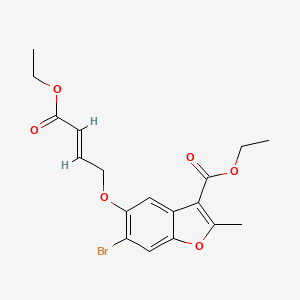 ethyl 6-bromo-5-{[(2E)-4-ethoxy-4-oxobut-2-en-1-yl]oxy}-2-methyl-1-benzofuran-3-carboxylate