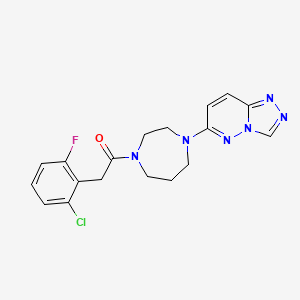 2-(2-Chloro-6-fluorophenyl)-1-[4-([1,2,4]triazolo[4,3-b]pyridazin-6-yl)-1,4-diazepan-1-yl]ethanone