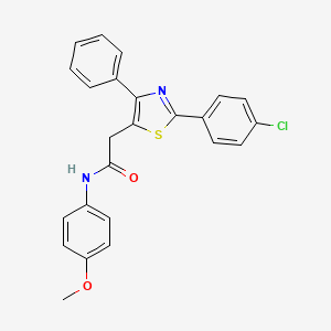 2-[2-(4-chlorophenyl)-4-phenyl-1,3-thiazol-5-yl]-N-(4-methoxyphenyl)acetamide