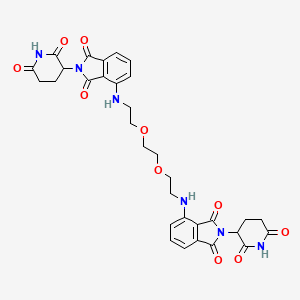 molecular formula C32H32N6O10 B2796627 Homo-PROTAC cereblon degrader 1 