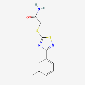 2-((3-(m-Tolyl)-1,2,4-thiadiazol-5-yl)thio)acetamide