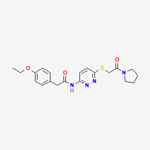 2-(4-ethoxyphenyl)-N-(6-((2-oxo-2-(pyrrolidin-1-yl)ethyl)thio)pyridazin-3-yl)acetamide