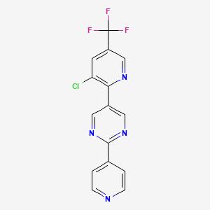 5-[3-Chloro-5-(trifluoromethyl)-2-pyridinyl]-2-(4-pyridinyl)pyrimidine