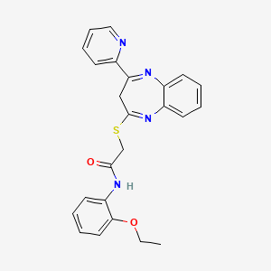 N-(2-ethoxyphenyl)-2-[(4-pyridin-2-yl-3H-1,5-benzodiazepin-2-yl)thio]acetamide