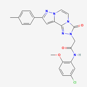 molecular formula C23H19ClN6O3 B2796648 N-(5-chloro-2-methoxyphenyl)-2-[9-(4-methylphenyl)-3-oxopyrazolo[1,5-a][1,2,4]triazolo[3,4-c]pyrazin-2(3H)-yl]acetamide CAS No. 1358619-72-3