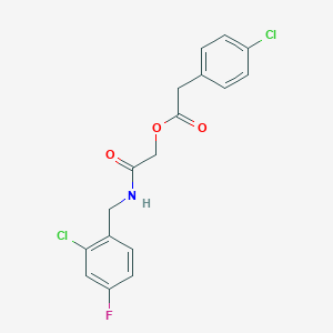2-[(2-Chloro-4-fluorobenzyl)amino]-2-oxoethyl (4-chlorophenyl)acetate