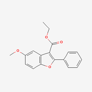 molecular formula C18H16O4 B2796661 Ethyl 5-methoxy-2-phenyl-1-benzofuran-3-carboxylate CAS No. 101723-65-3