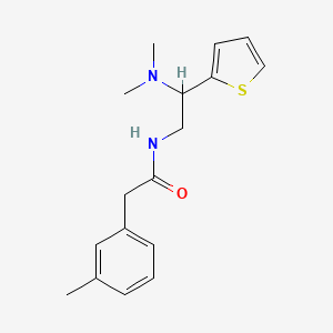 molecular formula C17H22N2OS B2796667 N-(2-(dimethylamino)-2-(thiophen-2-yl)ethyl)-2-(m-tolyl)acetamide CAS No. 923234-03-1