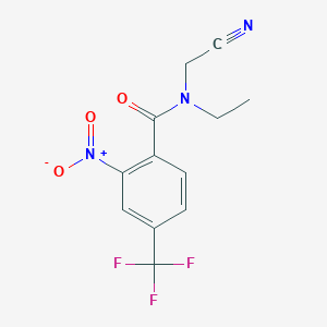 molecular formula C12H10F3N3O3 B2796682 N-(Cyanomethyl)-N-ethyl-2-nitro-4-(trifluoromethyl)benzamide CAS No. 1436254-64-6