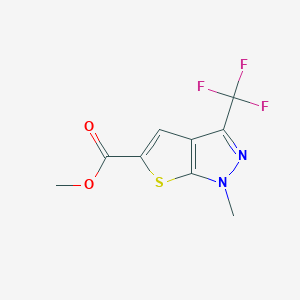 methyl 1-methyl-3-(trifluoromethyl)-1H-thieno[2,3-c]pyrazole-5-carboxylate