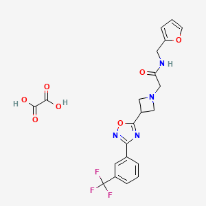 N-(furan-2-ylmethyl)-2-(3-(3-(3-(trifluoromethyl)phenyl)-1,2,4-oxadiazol-5-yl)azetidin-1-yl)acetamide oxalate