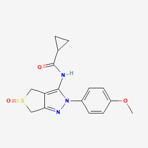 N-(2-(4-methoxyphenyl)-5-oxido-4,6-dihydro-2H-thieno[3,4-c]pyrazol-3-yl)cyclopropanecarboxamide
