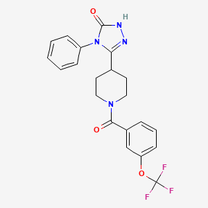 4-phenyl-5-{1-[3-(trifluoromethoxy)benzoyl]piperidin-4-yl}-2,4-dihydro-3H-1,2,4-triazol-3-one