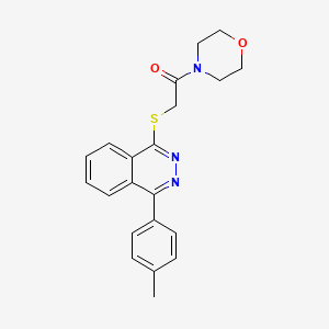 B2796715 1-Morpholino-2-((4-(p-tolyl)phthalazin-1-yl)thio)ethanone CAS No. 924865-61-2