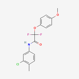 molecular formula C16H14ClF2NO3 B2796717 N-(3-chloro-4-methylphenyl)-2,2-difluoro-2-(4-methoxyphenoxy)acetamide CAS No. 303151-13-5