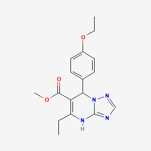 molecular formula C17H20N4O3 B2796722 Methyl 7-(4-ethoxyphenyl)-5-ethyl-4,7-dihydro-[1,2,4]triazolo[1,5-a]pyrimidine-6-carboxylate CAS No. 725217-44-7