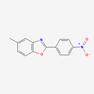 molecular formula C14H10N2O3 B2796724 5-Methyl-2-(4-nitrophenyl)-1,3-benzoxazole CAS No. 893-17-4