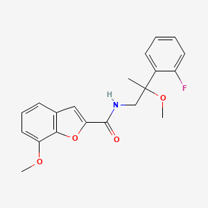 molecular formula C20H20FNO4 B2796739 N-[2-(2-FLUOROPHENYL)-2-METHOXYPROPYL]-7-METHOXY-1-BENZOFURAN-2-CARBOXAMIDE CAS No. 1797339-29-7
